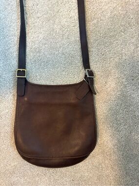 Classic Coach Brown Leather Crossbody Bag